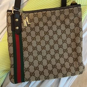 Gucci GG Monogram Canvas Jolicoeur Charms Messenger Bag